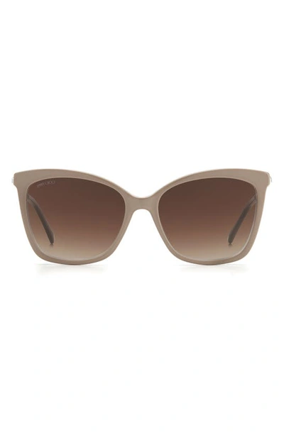 Jimmy Choo Macis 55mm Cat Eye Sunglasses In Brown