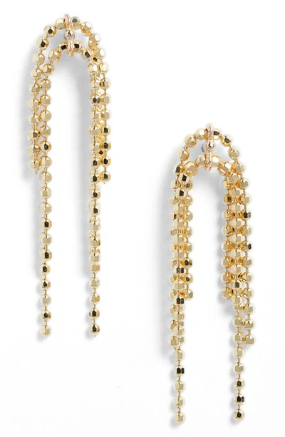 Poppy Finch Cluster Ball Chain Drop Earrings In 14k Yellow Gold