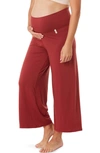 Cache Coeur Maternity Origin Wide-leg Pants In Terracotta