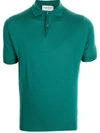 John Smedley Fine-knit Wool Polo Shirt In Grün