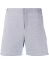 Orlebar Brown Jacquard Pattern Swim Shorts In Blue