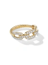 DAVID YURMAN WOMEN'S STAX 18K YELLOW GOLD & PAVÉ DIAMOND CHAIN LINK RING,400014081988