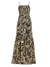 MONIQUE LHUILLIER WOMEN'S METALLIC CHIFFON MAXI DRESS,400014914174