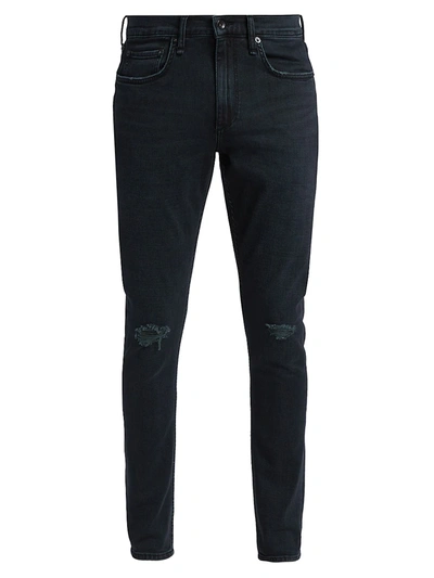 Rag & Bone Aero Skinny Stretch Five-pocket Jeans In Black