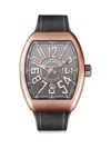 FRANCK MULLER VANGUARD 18K ROSE GOLD & LEATHER STRAP WATCH,400015073509