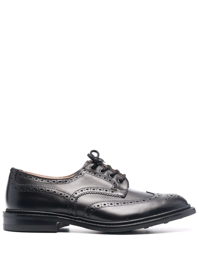 Tricker's Bourtoncalf Leather Lace-up Shoes In Black
