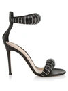 Gianvito Rossi Bijoux Crystal Napa Ankle-cuff Sandals In Black