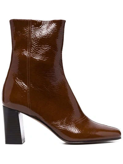 Michel Vivien Fame Leather Ankle Boots In Brown