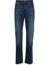 7 FOR ALL MANKIND STRAIGHT-LEG COTTON JEANS