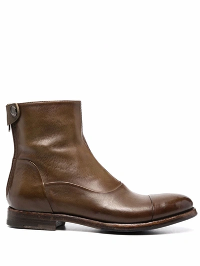 Alberto Fasciani Windy Leather Boots In Brown