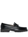 G.h. Bass & Co. Weejuns 90s Lincoln Leather Loafers In Schwarz