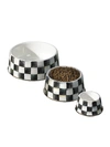 Mackenzie-childs Courtly Check Pet Dish In Black