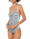 AGOGOA AGOGOA WOMAN ONE-PIECE SWIMSUIT SKY BLUE SIZE 34 S POLYESTER, ELASTANE,47286829RG 3