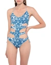 Agogoa One-piece Swimsuits In Blue