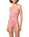 Agogoa One-piece Swimsuits In Red