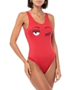Chiara Ferragni One-piece Swimsuits In Red