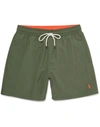 Polo Ralph Lauren Traveler Mid-length Swim Shorts In Military Green