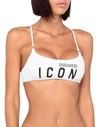 Dsquared2 Bikini Tops In White