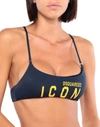 Dsquared2 Bikini Tops In Dark Blue