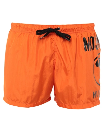 Moschino Swim Trunks In Orange