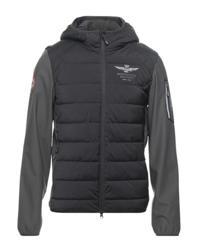 Aeronautica Militare Down Jackets In Black