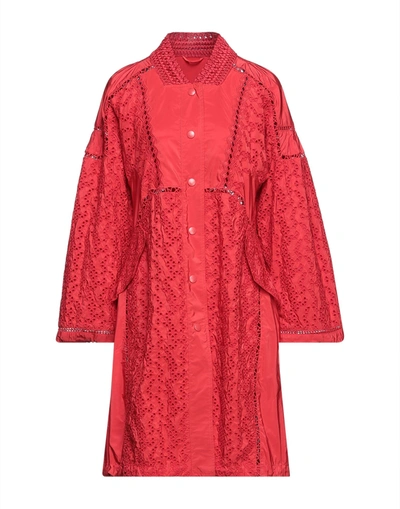 Ermanno Scervino Overcoats In Red