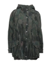 HIGH HIGH WOMAN COAT MILITARY GREEN SIZE 12 COTTON, POLYESTER,16048906JM 5