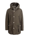 Woolrich Down Jackets In Military Green