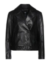 7 FOR ALL MANKIND 7 FOR ALL MANKIND WOMAN JACKET BLACK SIZE XS SOFT LEATHER,16056371CC 5