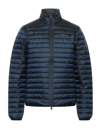 Aeronautica Militare Down Jackets In Dark Blue