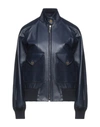 Alberta Ferretti Jackets In Dark Blue