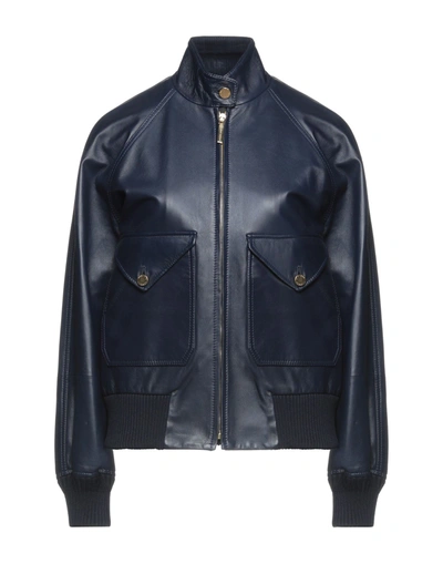 Alberta Ferretti Jackets In Dark Blue