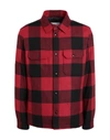 Woolrich Alaskan Wool Check Overshirt In Red