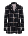 Thom Browne Coats In Dark Blue