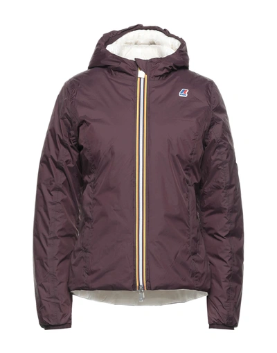K-way Down Jackets In Purple