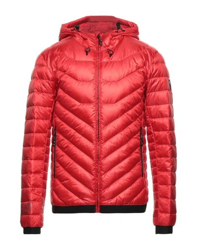 Ea7 Down Jackets In Red