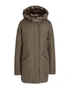 Woolrich Down Jackets In Military Green