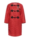 Ermanno Scervino Overcoats In Red