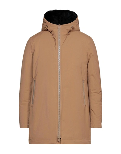 Herno Overcoats In Camel