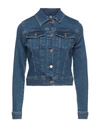 Guess Denim Harrington Jacket Light Denim Polyester Woman In Blue