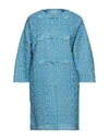 Ermanno Scervino Overcoats In Sky Blue