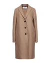 Harris Wharf London Coats In Camel