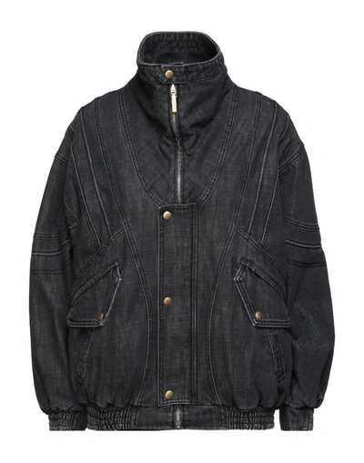 Alberta Ferretti Denim Outerwear In Black