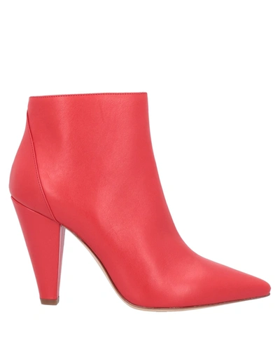 Twinset Ankle Boots In Red