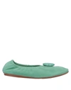 Mercedes Castillo Ballet Flats In Light Green