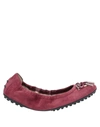 Tod's Ballet Flats In Red