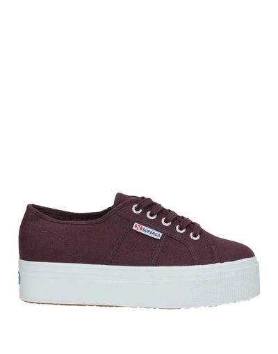 Superga Sneakers In Maroon