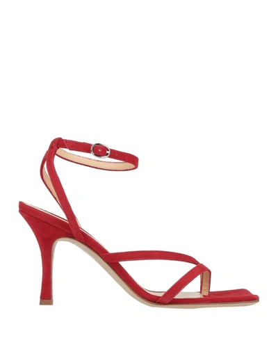 A.w.a.k.e. Toe Strap Sandals In Red