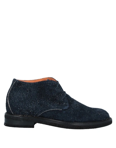 Andrea Ventura Firenze Ankle Boots In Blue