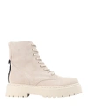 Steve Madden Skylar Bootie Woman Ankle Boots Beige Size 10 Soft Leather In Beige